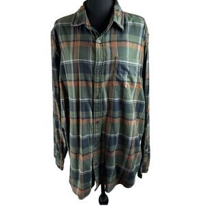 Gap Standard Fit Stretch Long Sleeve Button Up Plaid XL